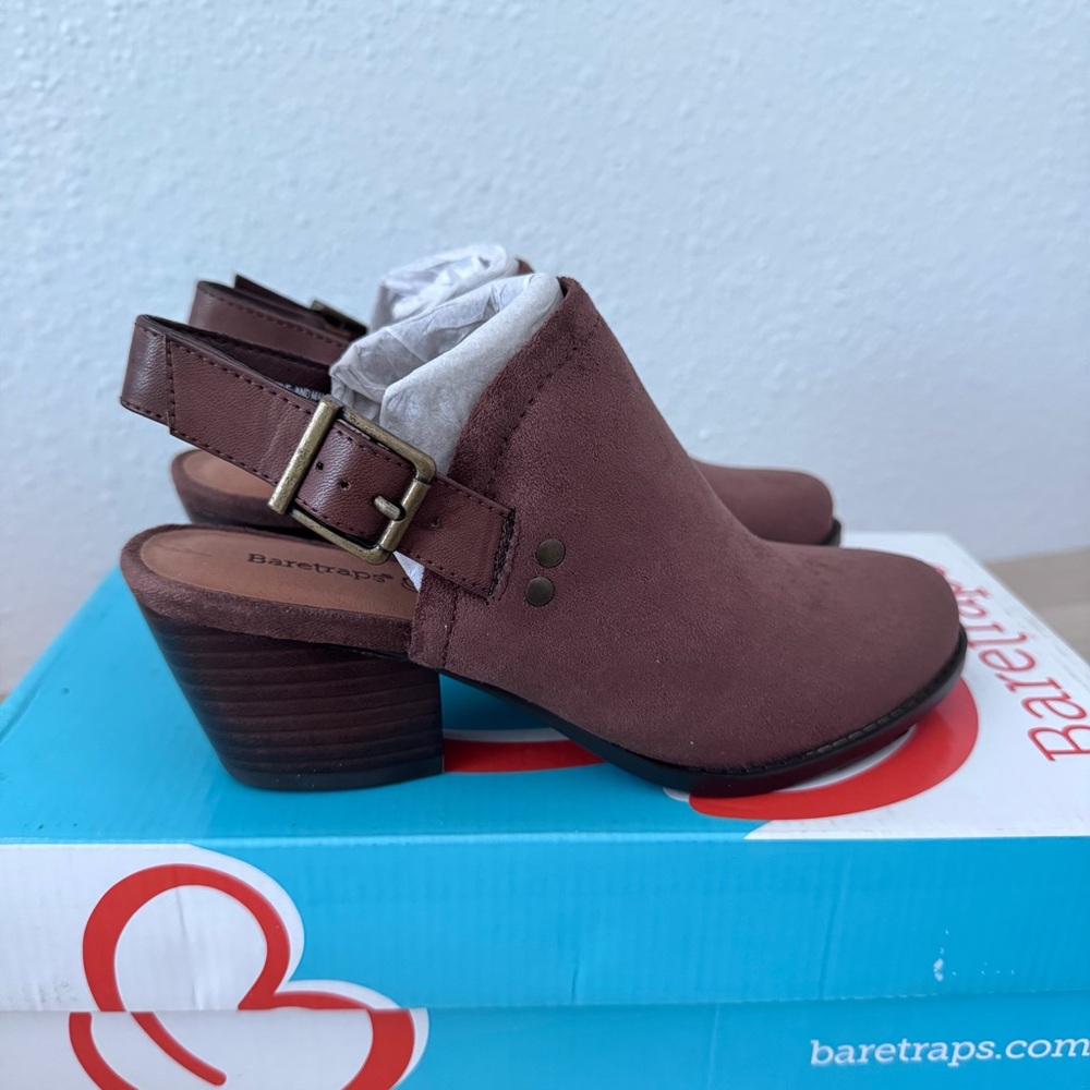 BareTraps Brown Mules - Picture 3 of 8